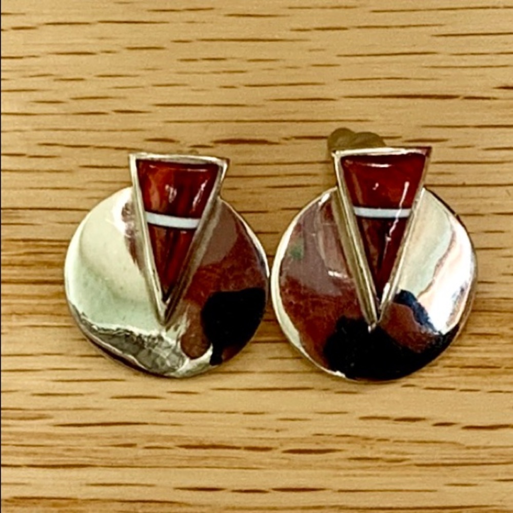 Southwestern Sterling Tiger’s Eye Earrings